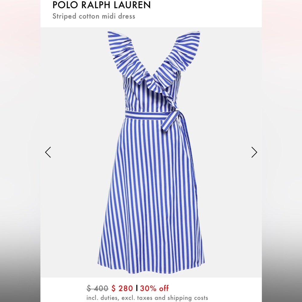NWT Polo Ralph Lauren striped dress